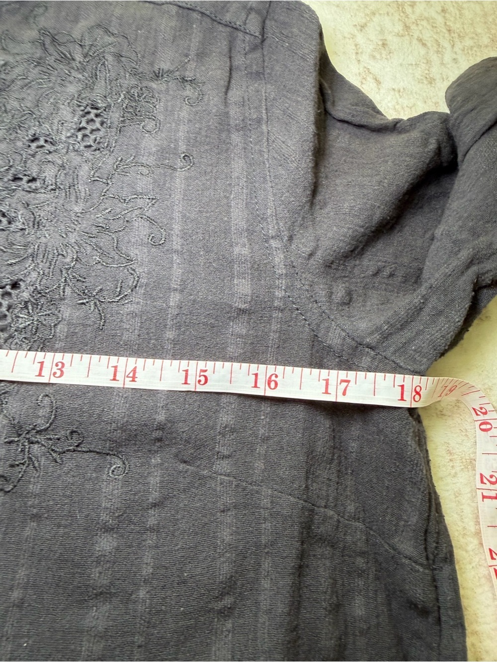 Free People Black Lace Detail Button-Up Top Women’s Small - Picture 10 of 11